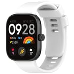 Silikoninen ranneke Redmi Watch 4:lle - Tarvike, Vaihto, Älykello Ranneke, Pehmeä Urheiluranneke, Correa Mi Watch 4 Rem, Valkoinen Redmi Watch 4:ll...