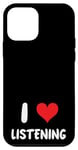 Coque pour iPhone 12 mini I Love Listening – Heart – Therapy Thérapeute, conjoint, partenaire