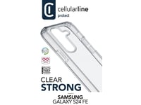 Cellularline Clearduogals24fet, Omslag, Samsung, Galaxy S24fe, 17 Cm (6.7"), Transparent