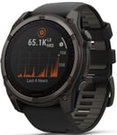 Garmin Fenix 8 51mm Sapphire Solar Carbon Grey DLC Titanium Black Pebble Grey Silicone