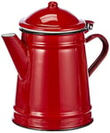 ibili Coffee Pot Roja conical 1 l of Enamelled Steel in red, 10 x 10 x 20 cm