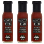 SAUCE SHOP Cherry Bourbon BBQ Sauce 260g - Made in UK - Vegan - *PACK OF 3*