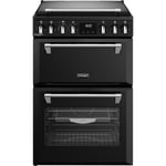 Stoves DX MRA RICH 60DF 444411844 - Black Dual Fuel Cooker with Double Oven - 4 Cooking Zones - A Energy Rating