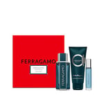 Salvatore Ferragamo Intense Leather Gift Set Eau de Parfum 100 ml, Shower Gel 100 ml, Travel Spray 10 ml