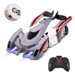 QqHAO Children's Remote Control Car, Rechargeable Wall Climbing Car, Dual-Mode 360° Rotating Stunt Car with LED Lights, Smart Luminous USB Cable Boy Toy,B