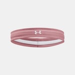 Bandeau Under Armour Play Up pour femme Rose Elixir / Blanc TAILLE UNIQUE