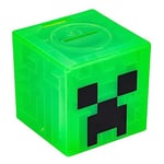 Paladone Minecraft Creeper Maze Safe - Complete The Maze to Unlock Money - Fun Minecraft Block Collectible and Piggy Bank, Comes with Decorative Stickers