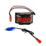 RC Car 6.0V 1600mAh NiMH Rechargeable Receiver Hump Battery Pack - USB Charger