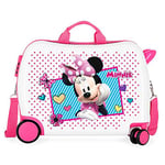 Disney Enjoy Minnie Icon Pink Kids Rolling Suitcase 50x38x20 cm Rigid ABS Combination lock 34 Litre 2.3 Kg 4 Wheels Hand Luggage