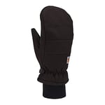 Carhartt Men's Insulated Duck Synthetic Leather Knit Cuff Mitt Cold Weather Gloves, Black, X-Large