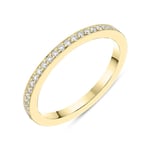 18ct Yellow Gold Brilliant Cut 0.22ct Diamond Half Eternity Ring