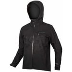 Endura SingleTrack II Waterproof Mens Cycling Jacket Black Hooded Bike Ride