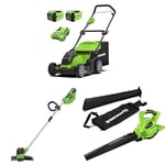 Bundle of Greenworks G40LM41K2X Tondeuse à Gazon sans Fil pour Pelouses Jusqu'à 500m², Largeur de Coupe 41 cm, Sac de 50L, INCLUS Deux Batteries 40V 2Ah et Un Chargeur, Garantie 3 Ans + Greenworks 40V