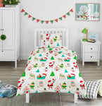 Bloomsbury Mill - Christmas Single Duvet Set - Festive Winter Wonderland Design