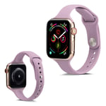 Apple Watch Series 5 40mm enkelt klockarmband i silikon - Lila