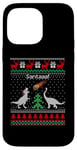 Coque pour iPhone 14 Pro Max Pull de Noël avec motif dinosaure moche