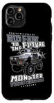 Coque pour iPhone 11 Pro Camion de machine amusant des années 80 Monster Time pour garçons et enfants