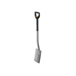 Fiskars Bêche télescopique à bord rond pour sol meuble et peu caillouteux, Longueur: 105-125 cm, Acier au bore, Noir/Argenté, SmartFit, 1000620