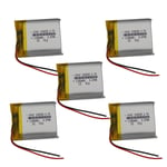 5pcs 3.7V 1100mAh 4.07Wh Li Battery 103035 For GPS Bluetooth Speaker Headset LED