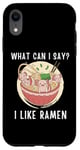 Coque pour iPhone XR Mignon Kawaii Axolotl What Can I Say I Like Ramen Nouilles