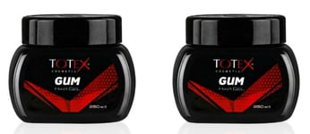 Totex Hair Styling Gummy Gum-Gel Hair Gel Red Strong Hold 250 ml (2 Pcs Offer)