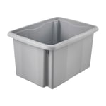 keeeper Boîte de Rangement avec Système d’Empilage, 15 l, 38 x 28,5 x 20,5 cm, Emil Eco Line, Gris (Eco Stone Grey)