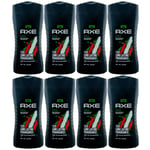 Axe Shower Gel Africa 8 X 250ml 3in1 Sz -face - Hair - 12h Refreshing Fragrance