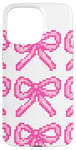 iPhone 15 Pro Max Pixel Pink bows bows Video Game bow for women and girls Case