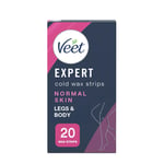 Veet Expert Cold Wax Strips Normal Skin Legs & Body 20 pcs