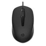 HP 150 Souris (Souris Filaire, jusqu'à 1,00 dpi, Souris pour droitiers, Souris gaucher), Noir