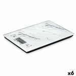 kitchen scale 5 kg Marble White 14 x 2 x 20 cm [6 Units]