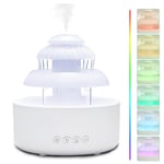 Rain Cloud Humidifier Diffuser Night Light Water Flowing Cool Mist Humidifier UK