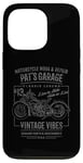 Coque pour iPhone 13 Pro Pat's Garage Design de moto pour le nom Pat