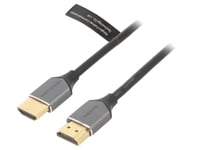 Cable HDCP 2.2.HDMI 2.0 male des deux cotes 1m - gris