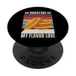 Vintage Dorayaki My Flavor Love Retro Dorayaki Food Lover PopSockets PopGrip Interchangeable