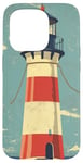 Coque pour iPhone 15 Pro Phare nautique vintage océan maritime