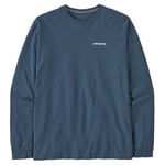 Patagonia M's L/S P-6 Logo Responsibili-Tee Utility Blue - M