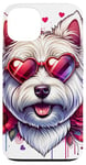 Coque pour iPhone 13 West Highland White Terrier Illustration St Valentin