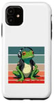 Coque pour iPhone 11 Frog Headphones Music Chill Cool Veste décontractée