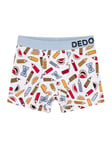 Dedoles Boxer Homme & Garçon sous-vêtements Caleçon Coton Beaucoup Designs Amusants, Couleur: Blanc, désign: Crayon (garçon), Taille: 4-6 Ans