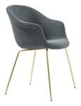 Bat Dining Chair Fully Upholstered - Light Boucle 028/Brass Semi Matt