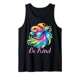 be kind rainbow fish teacher life teaching back to school Tank Top