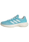 adidas Femme Gamecourt 2.0 Tennis Sneaker, Light Aqua Off White Bright Red, 44 2/3 EU