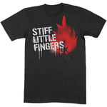 Stiff Little Fingers Unisex Adult Graffiti Cotton T-Shirt M Bla Black M