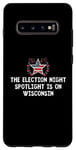 Coque pour Galaxy S10+ Projecteur nocturne des élections du Wisconsin