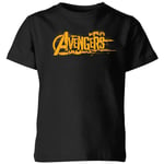 T-Shirt Enfant Avengers Infinity War ( Marvel) Logo Orange - Noir - 5-6 ans - Noir