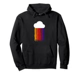 Cloud with Rainbow Rain Code Wave Pullover Hoodie