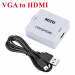 WvvMvv-Mini convertisseur vidéo portable compatible VGA vers HDMI,adaptateur audio pour PC,budgétaire HDTV,1080P - Type VGA To HDMI