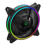 120mm GameMax Razor Rainbow ARGB Fan, 3pin, Aura Header 3pin/4pin Power         