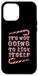 Coque pour iPhone 12 Pro Max It's Not Going To Lick Itself. Bâton de sucre d'orge amusant pour Noël